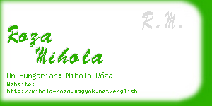 roza mihola business card