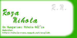 roza mihola business card